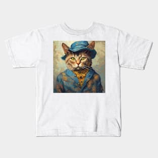 Cat Van Gogh Kids T-Shirt